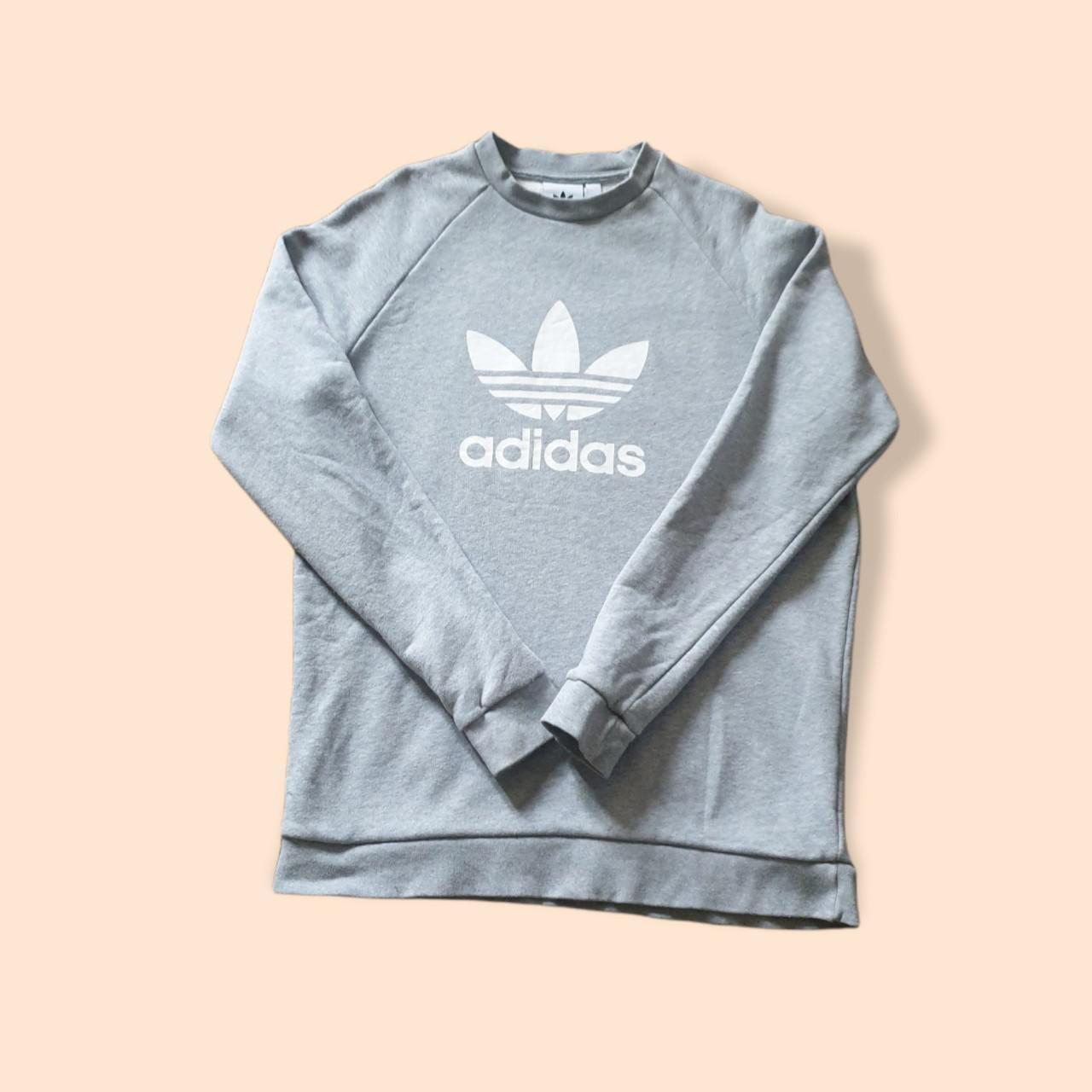 adidas trefoil sweatshirt grey