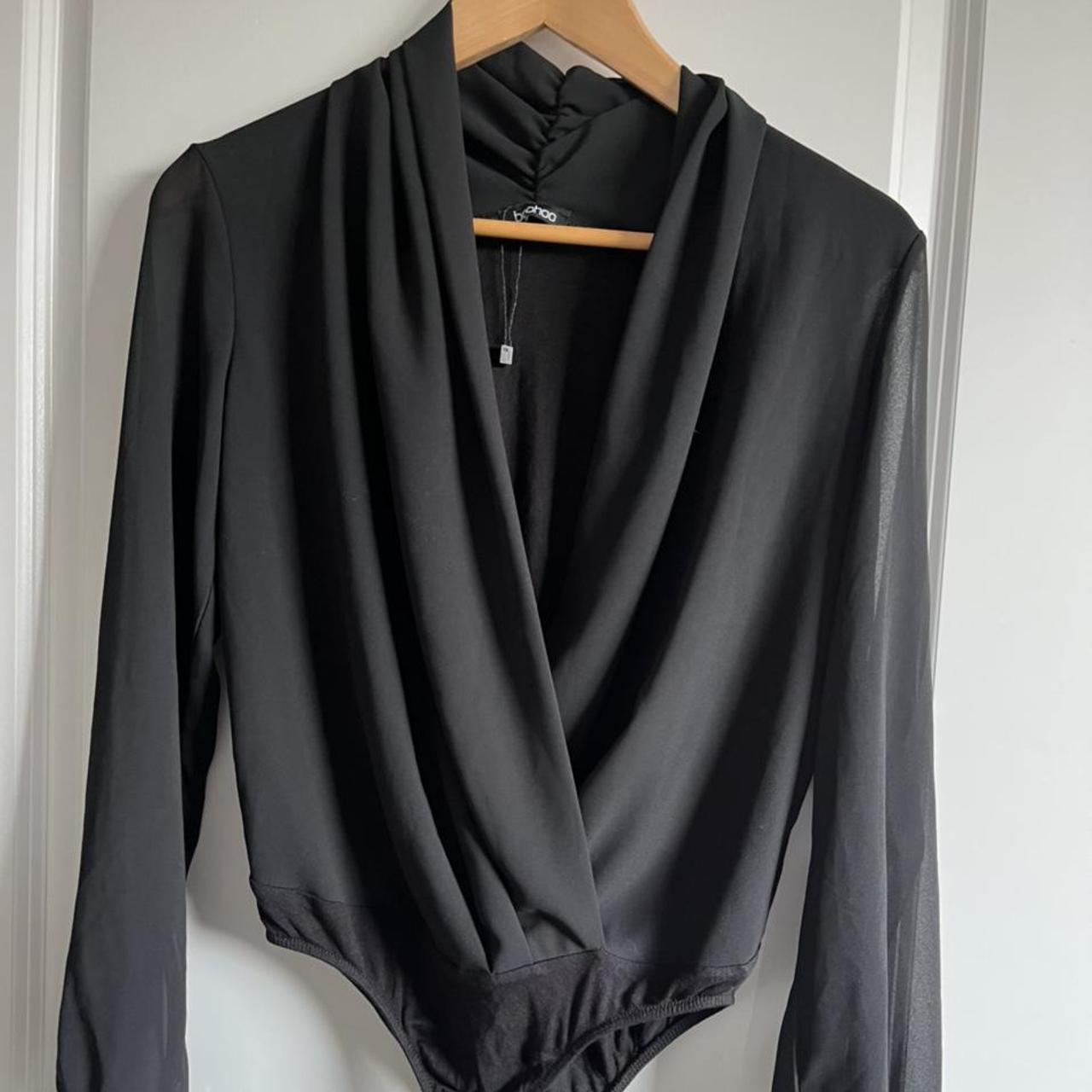 boohoo black flatforms