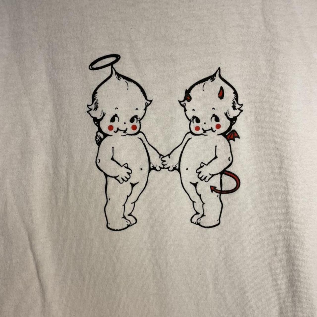 John Galt Brandy Melville angel / devil cupie shirt.... Depop