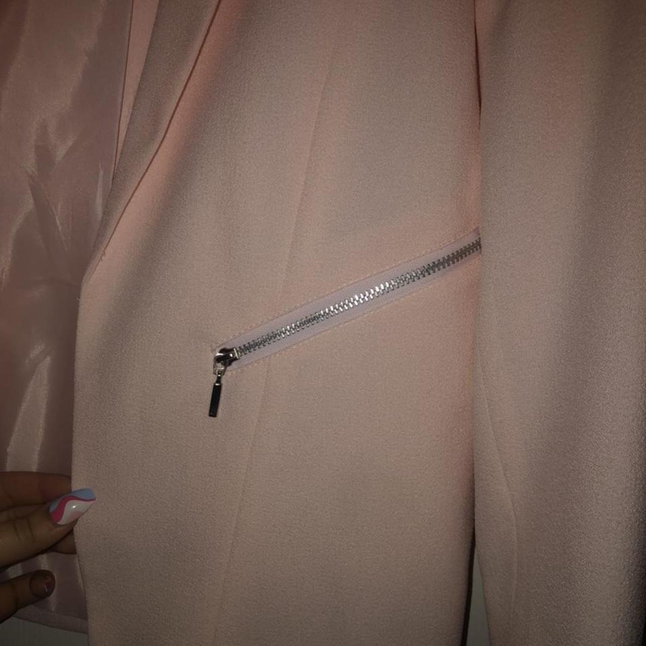 F&F pink blazer with zip pocket details🤍 size... Depop