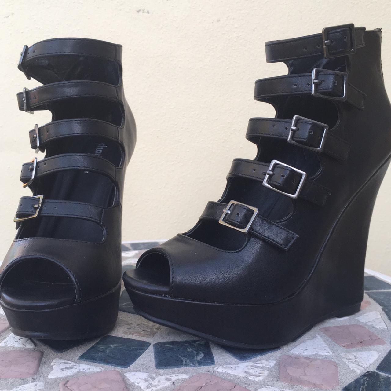 Charlotte russe black on sale wedges