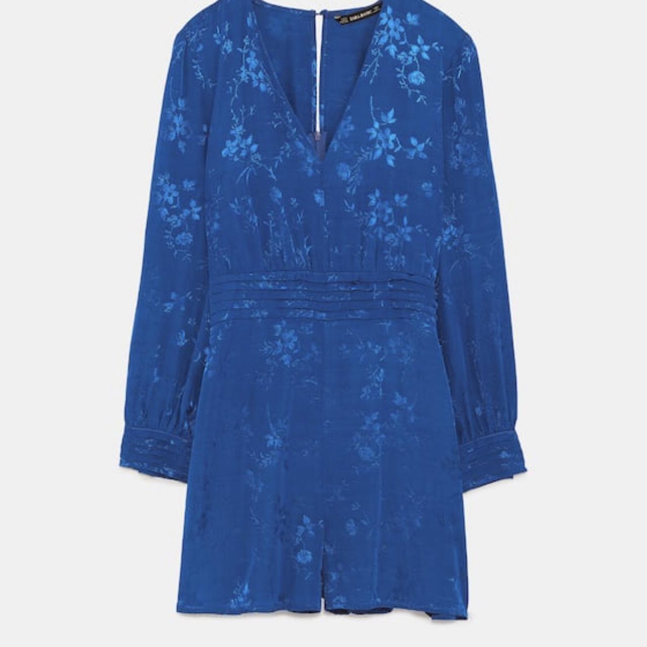 Zara Women's Blue Dress Depop