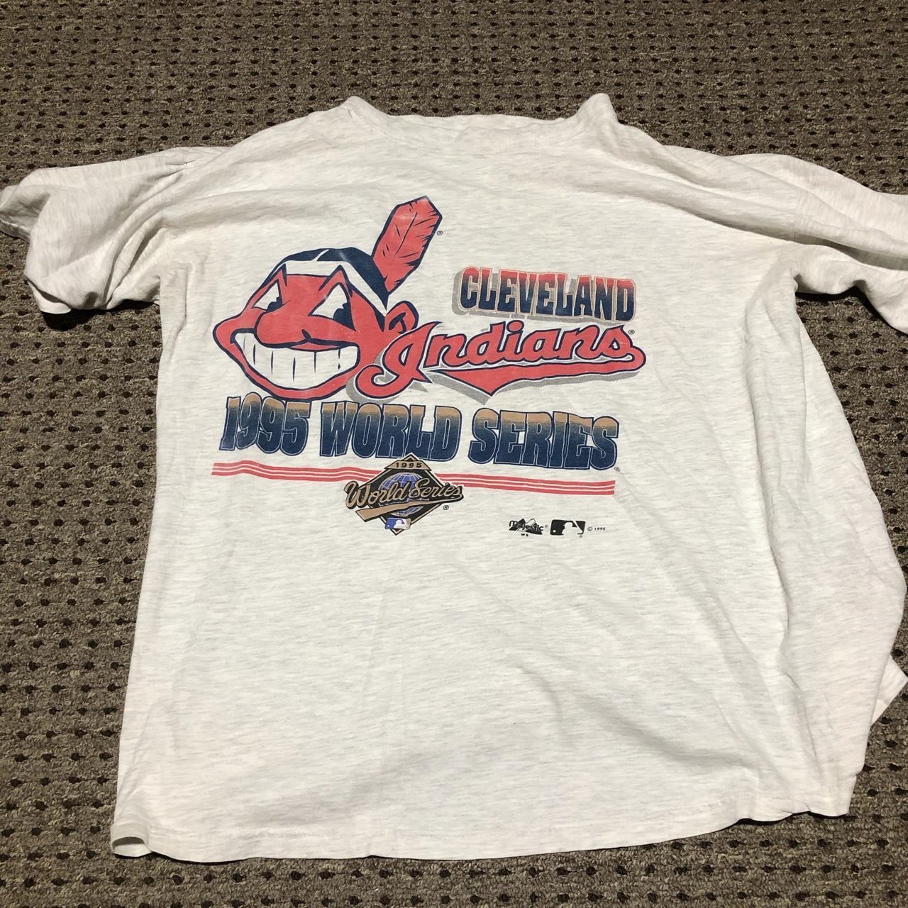 Vintage Cleveland Indians World Series 1995 T-shirt. - Depop