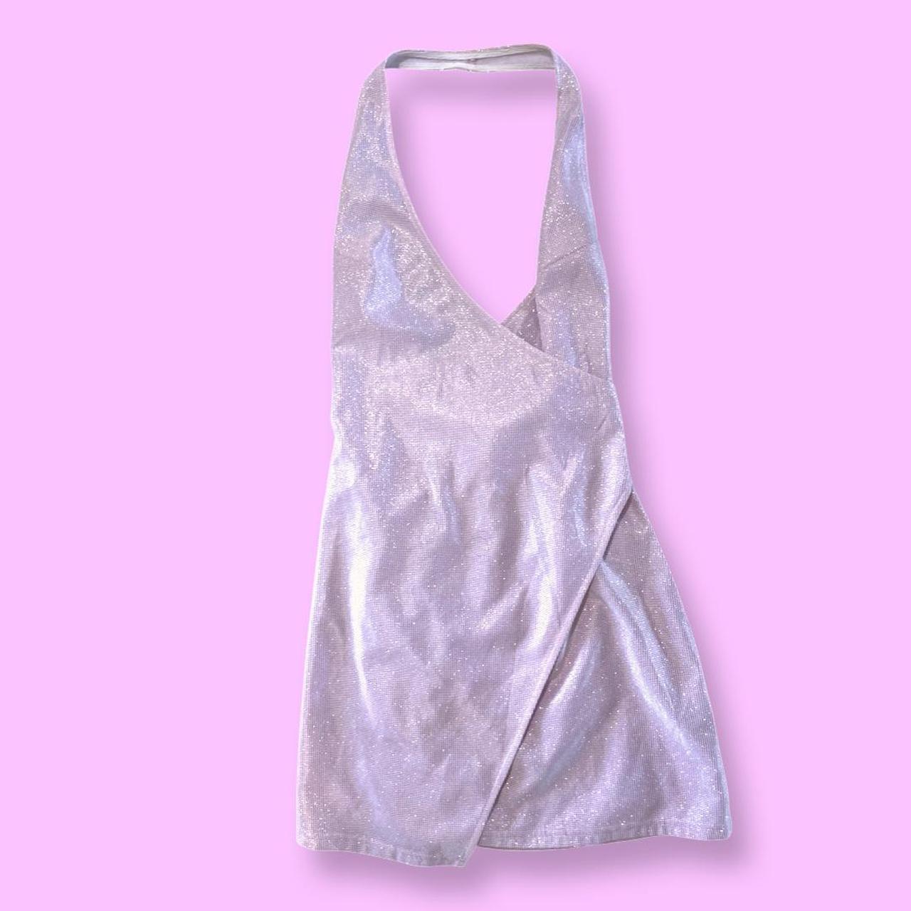 paris hilton-esque light pink sparkly dress. like... - Depop