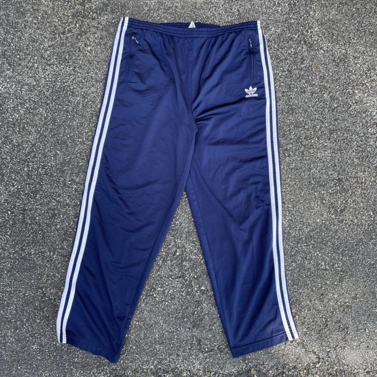 Vintage adidas snap up sweatpants Good overall... - Depop