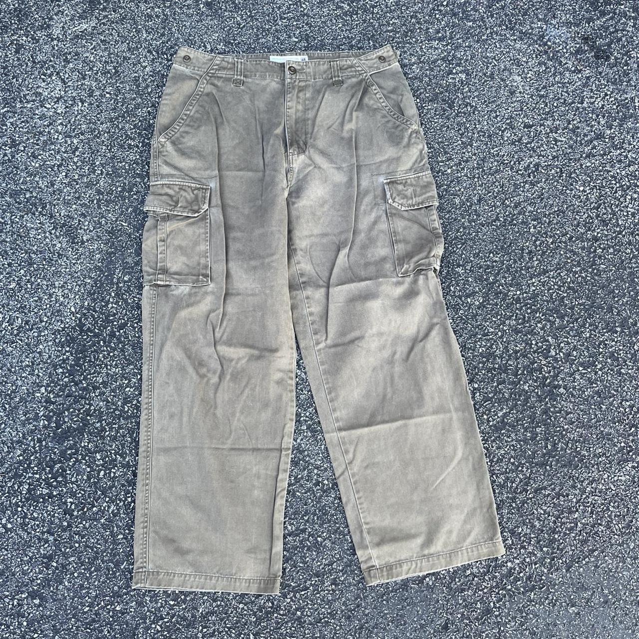 Vintage brown faded cargo pants Good overall... - Depop