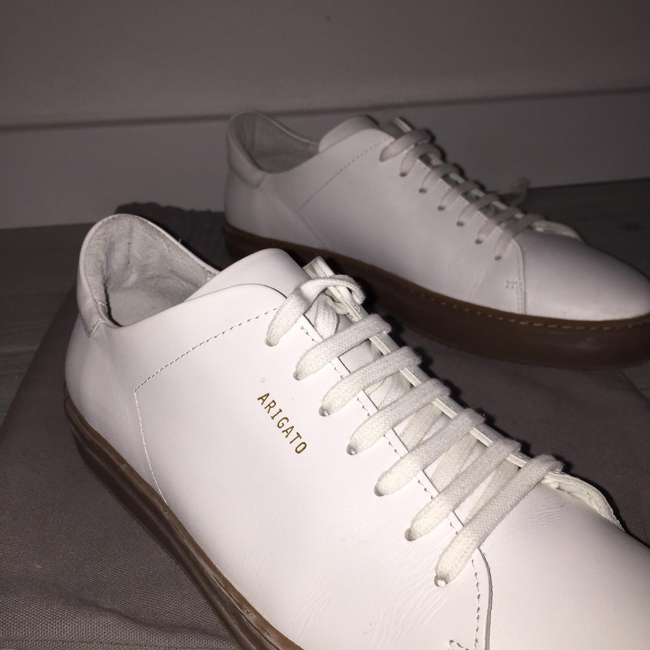 Axel Arigato Clean 90 White Sneakers with Brown