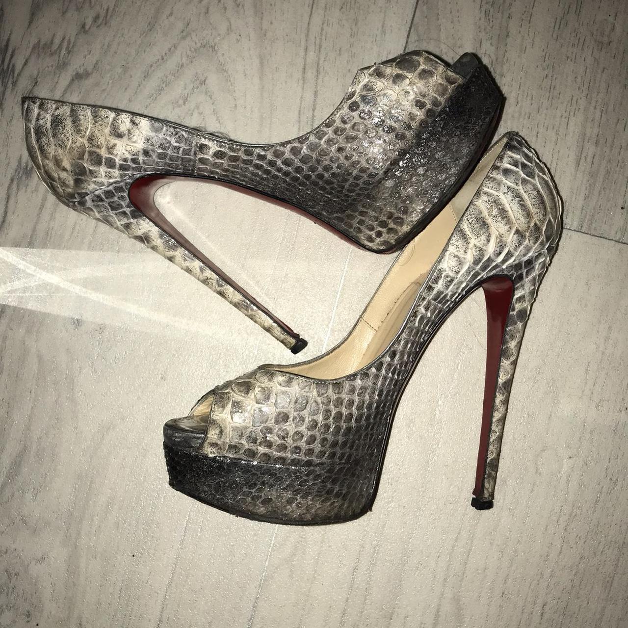 Snakeskin louboutins sales