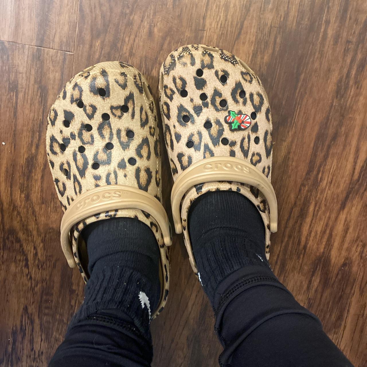 womens cheetah crocs