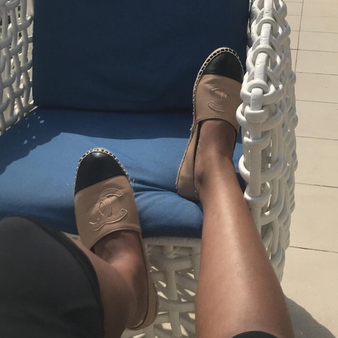 Chanel hot sale nude espadrilles