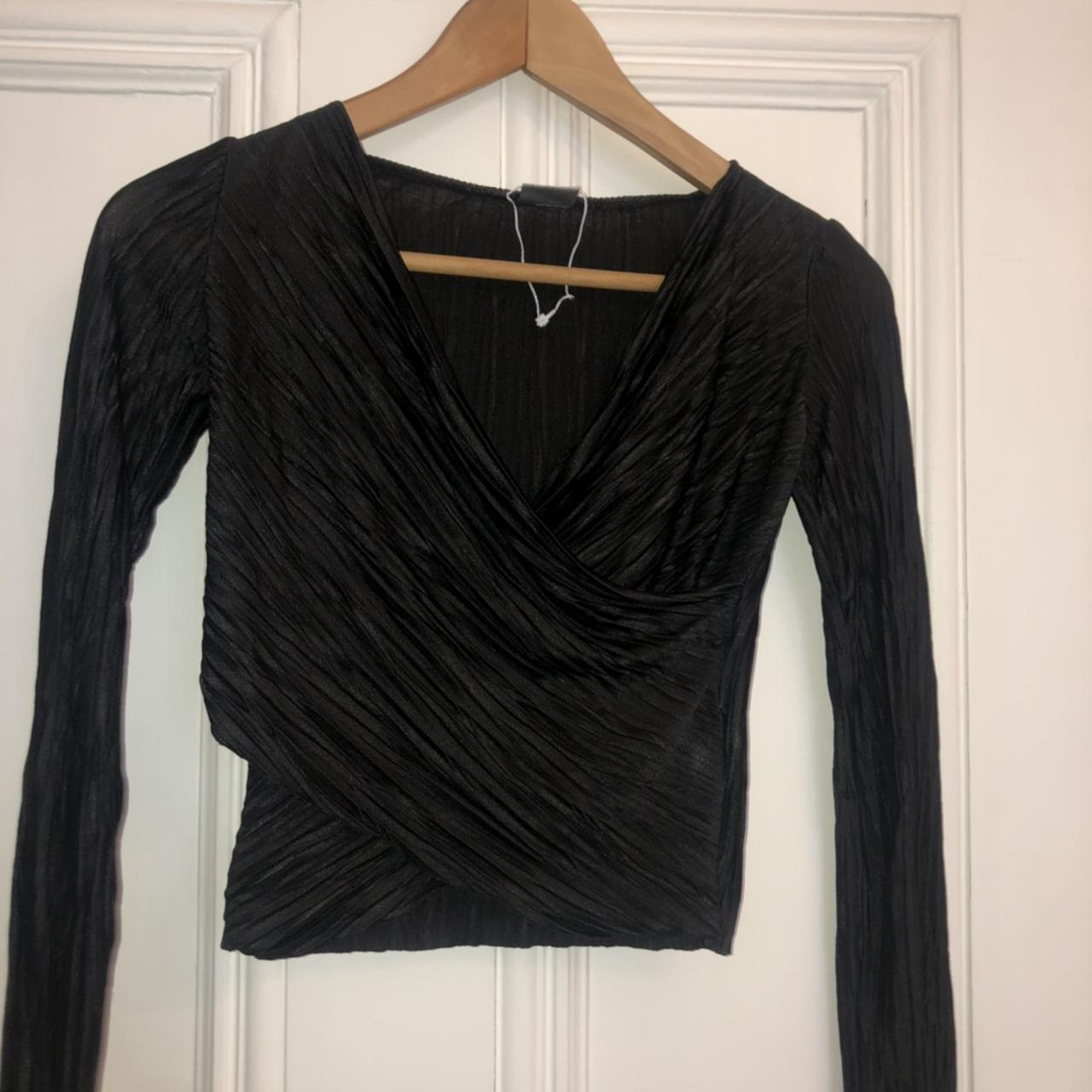 zara long sleeve wrap top