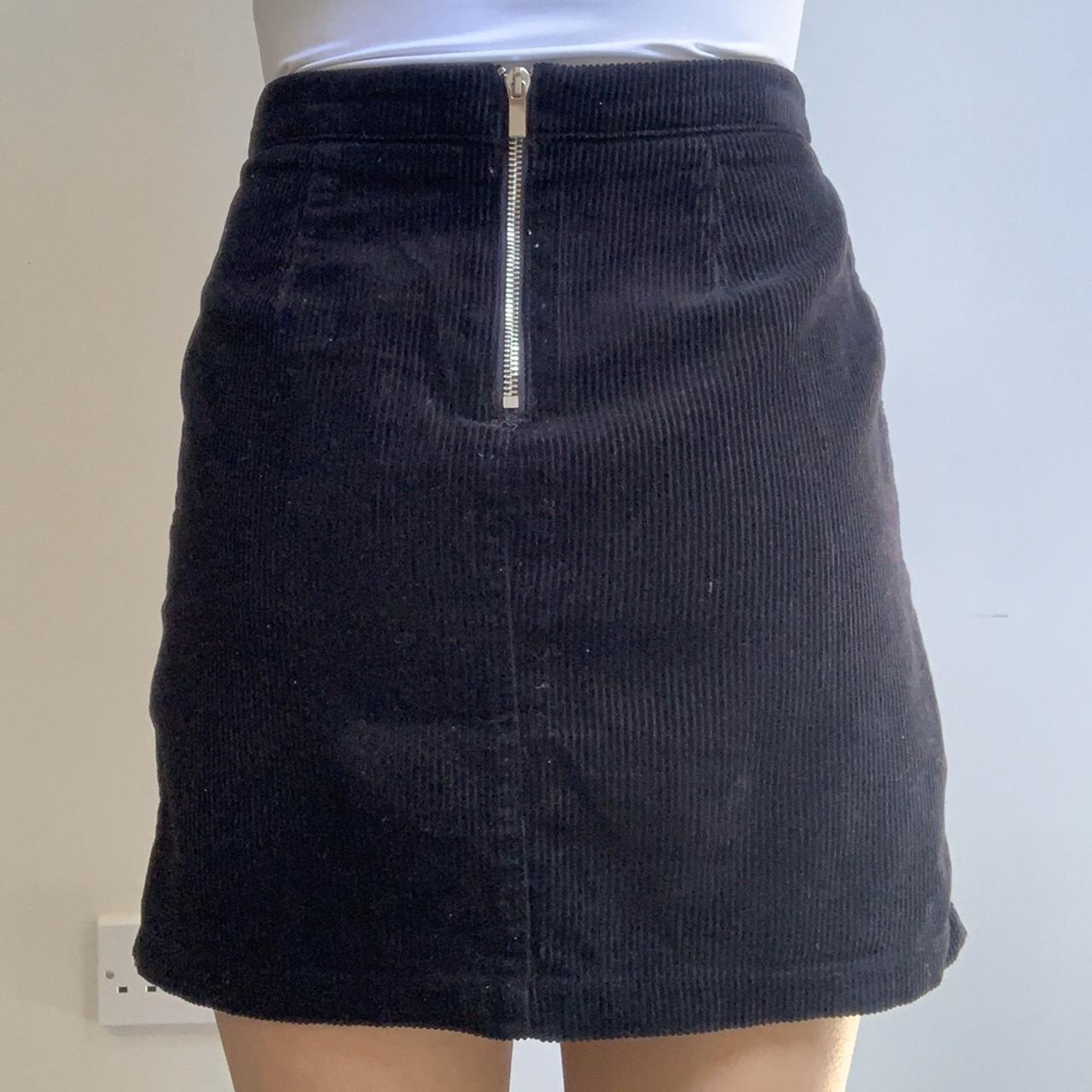 New Look black corduroy mini skirt. - Depop