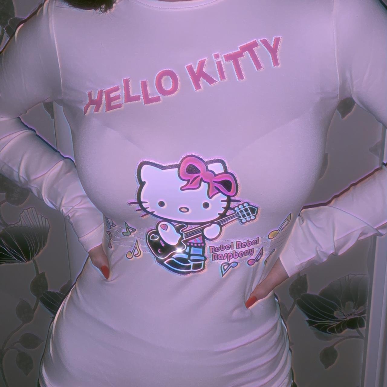 y2k hello kitty sanrio double layered holiday kitty - Depop