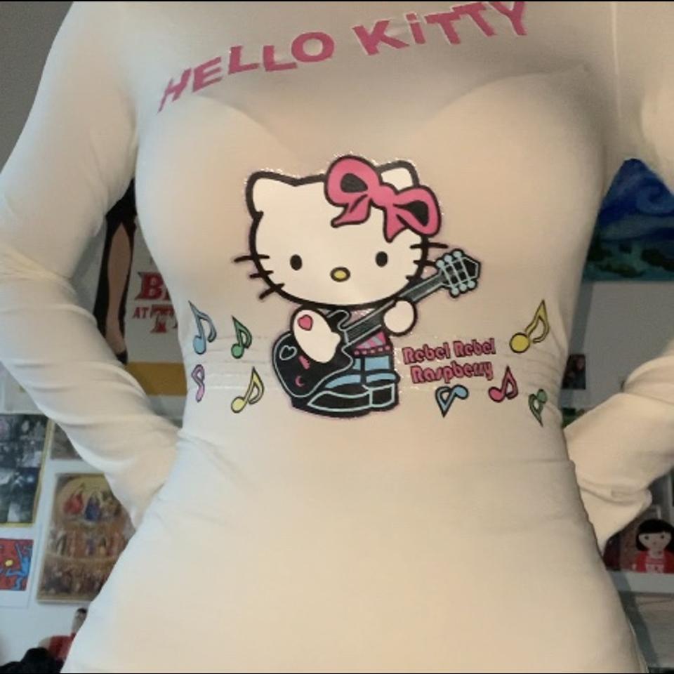 y2k hello kitty sanrio double layered holiday kitty - Depop