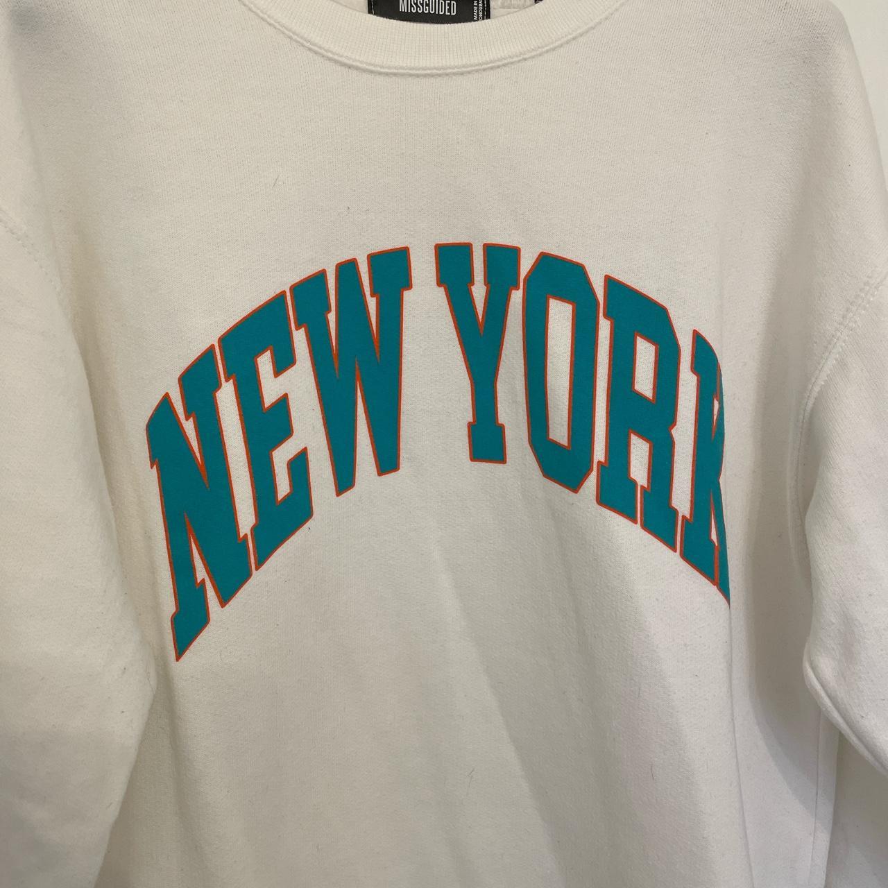 Missguided New York White Sweater Size S Never worn... - Depop
