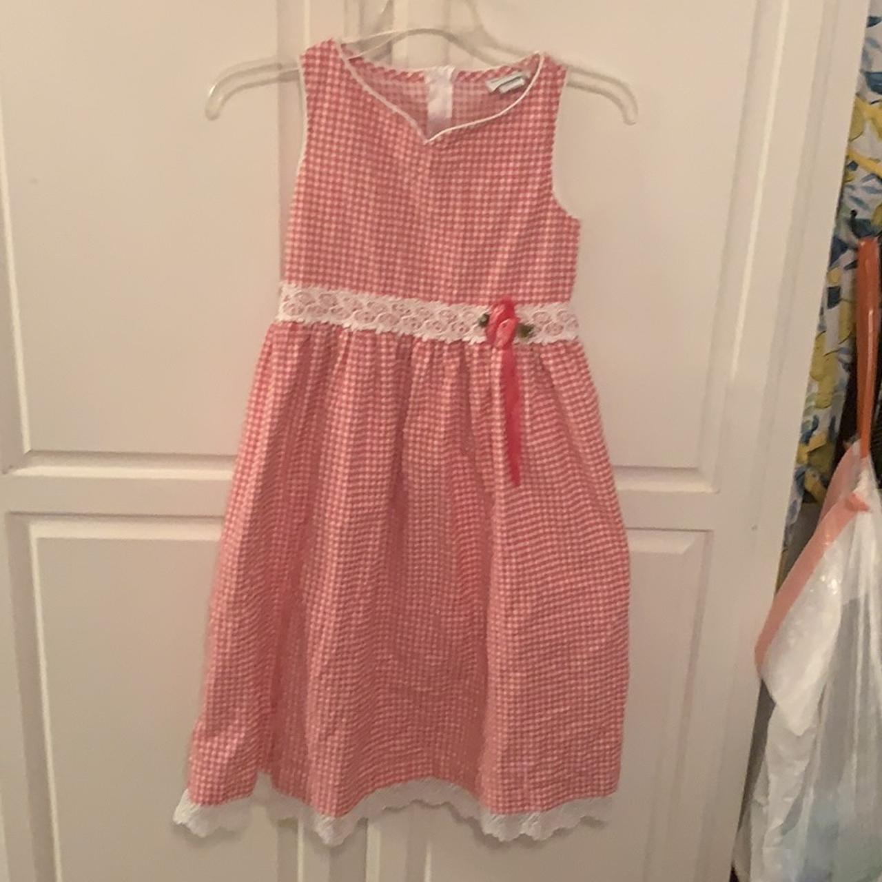 Girl’s size 10 dress. No flaws, gingham print,... - Depop