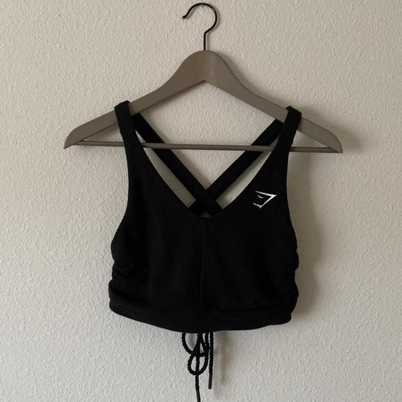 Gymshark Ruched Sports Bra Crossback Size Small Depop