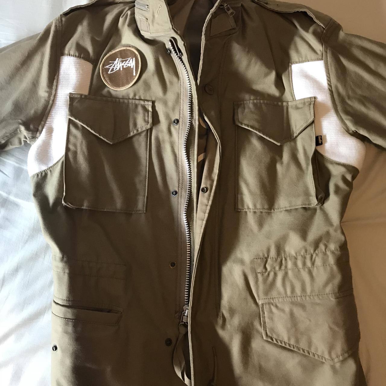 Stussy x Alpha Industries m65 field jacket in Olive... - Depop