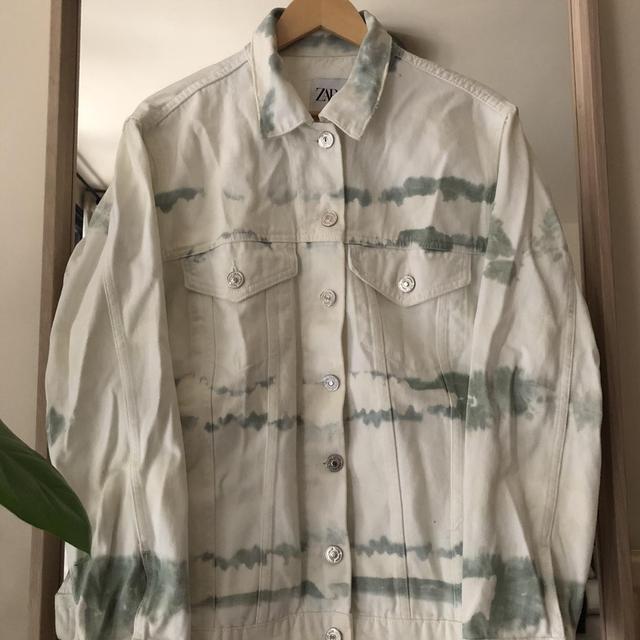 Zara tie dye top denim jacket