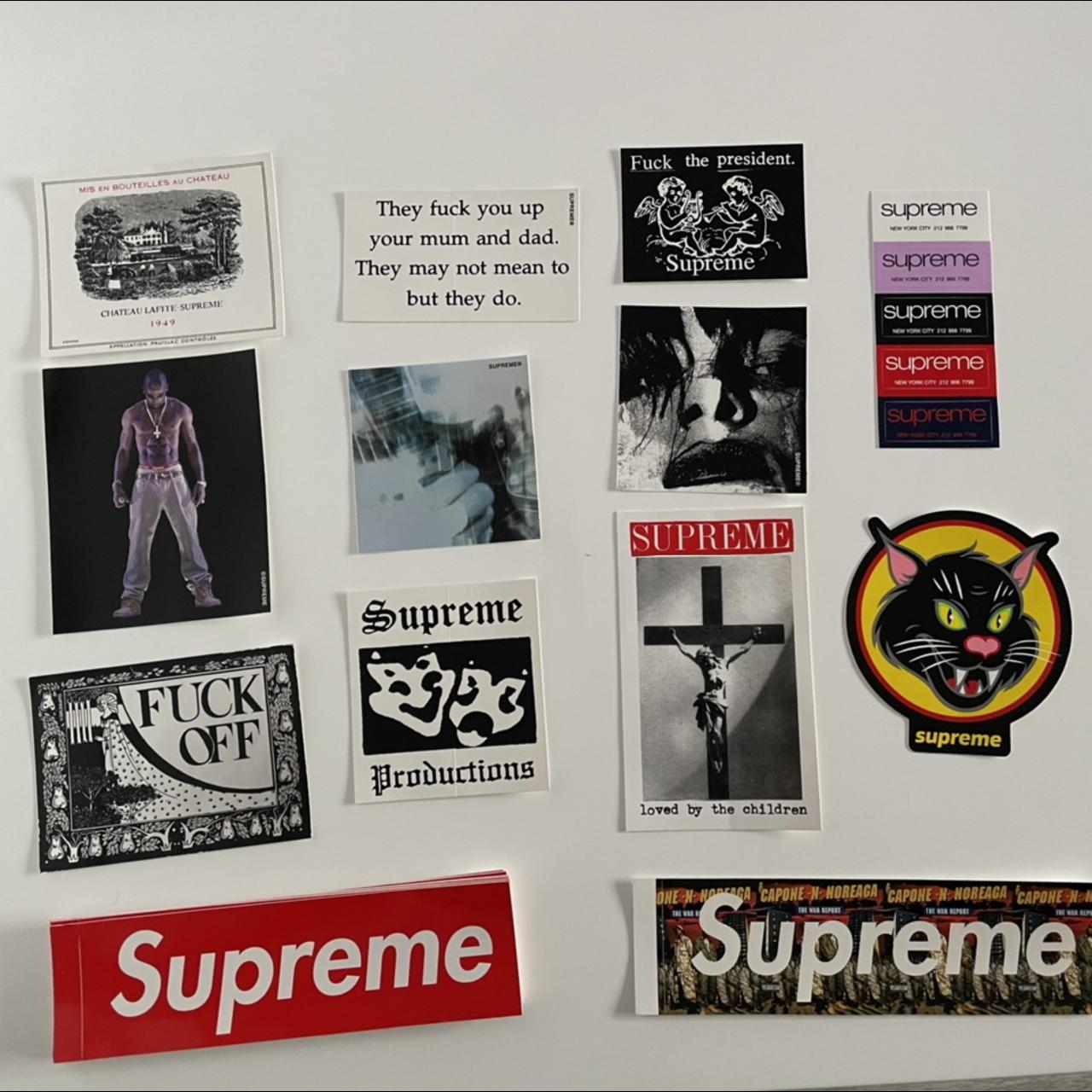 Supreme Stickers and zine 24 Red Box Logos 1 Capone... - Depop