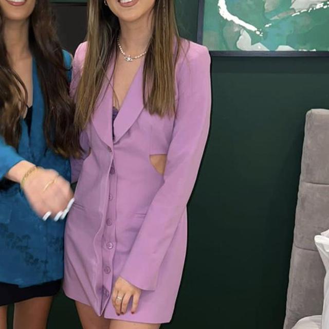 lilac blazer dress zara