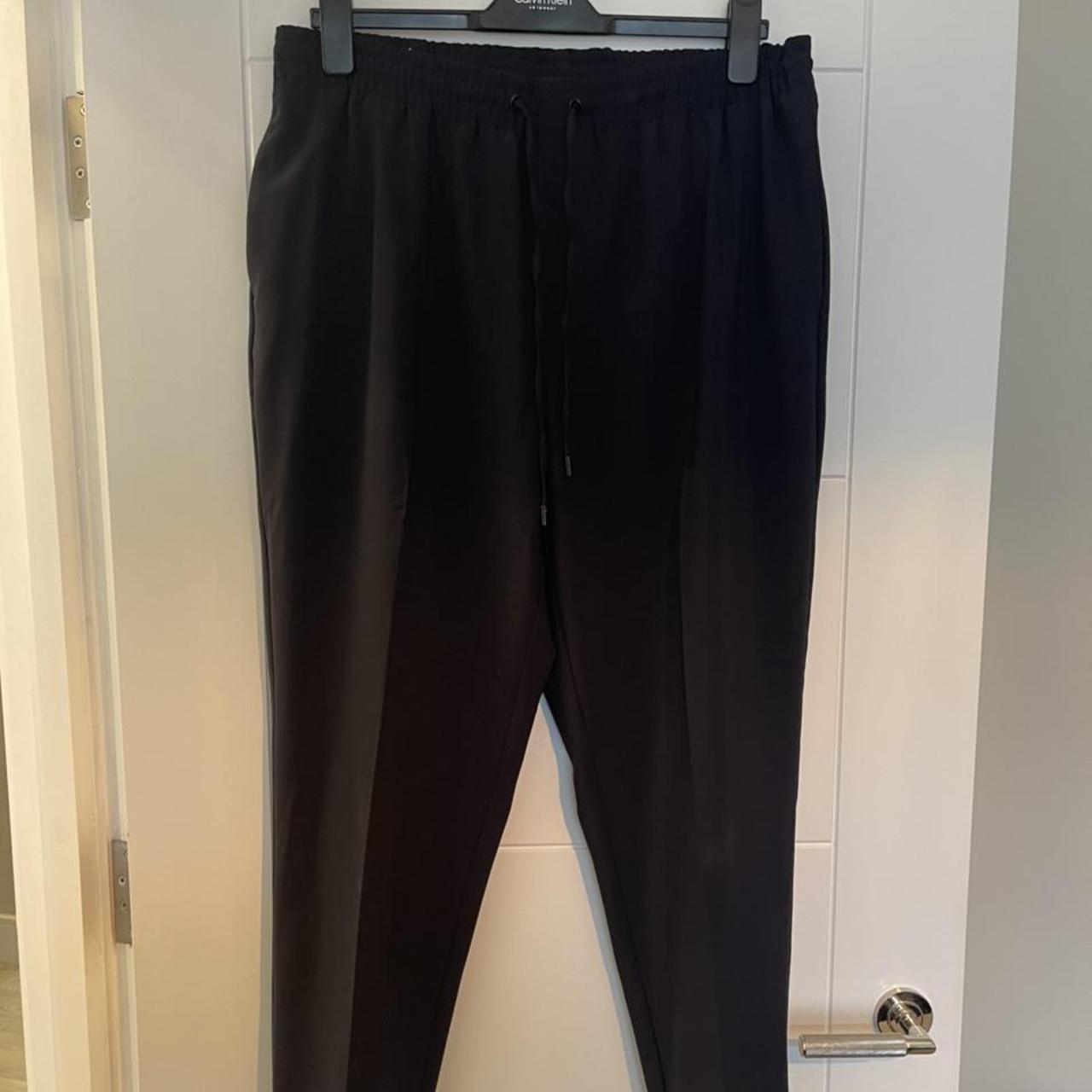 Zara Smart, Tapered, Navy Trousers, XL. - Depop