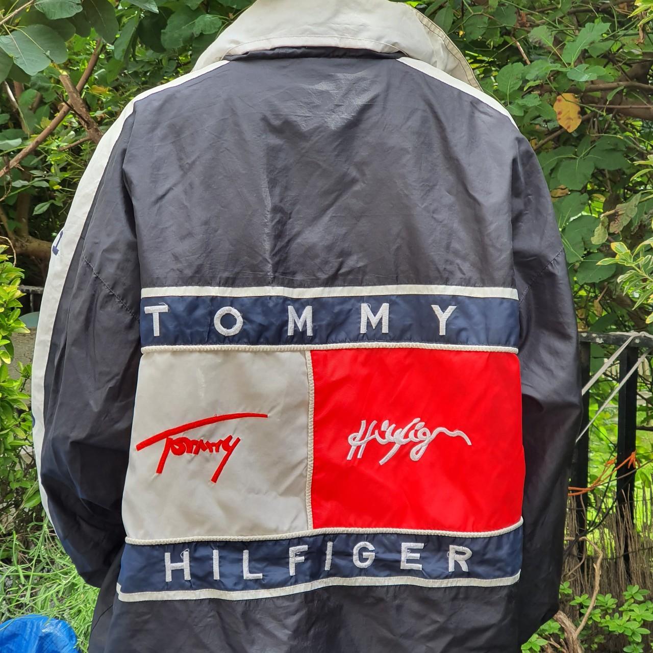 Tommy Hilfiger Men's Black and White Jacket | Depop