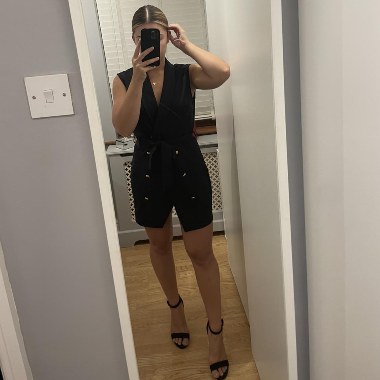 Pretty Little thing black sleeveless blazer Depop