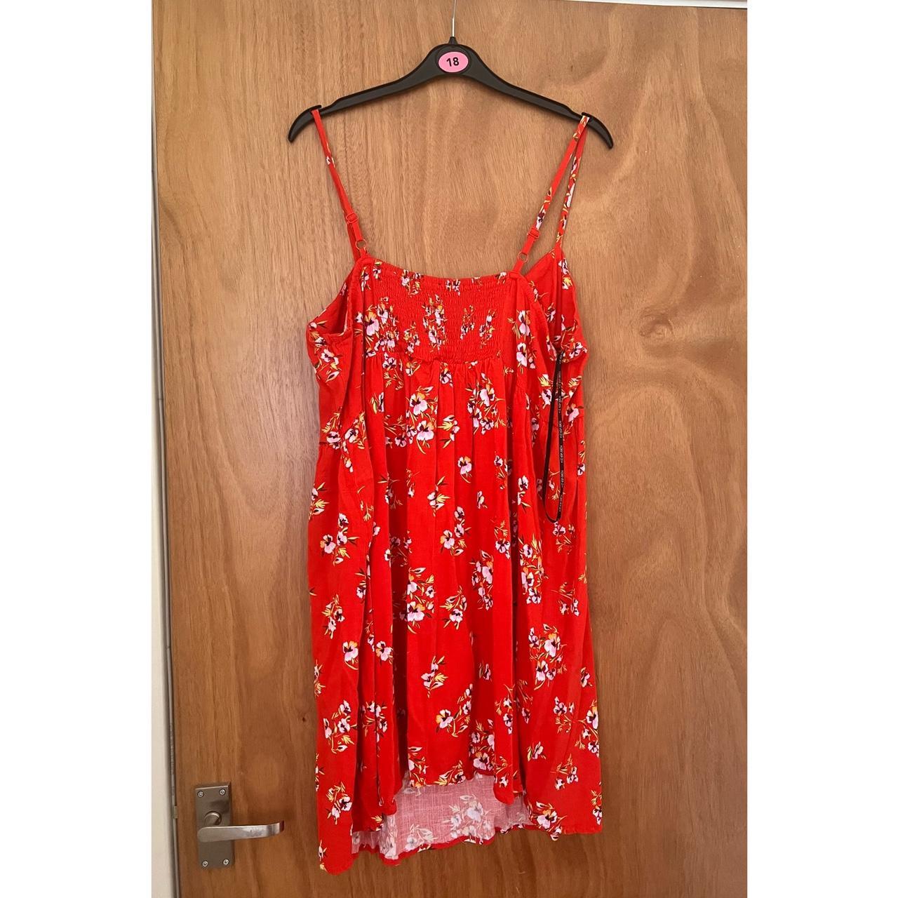 Forever 21 Women's Orange and Red Dress | Depop