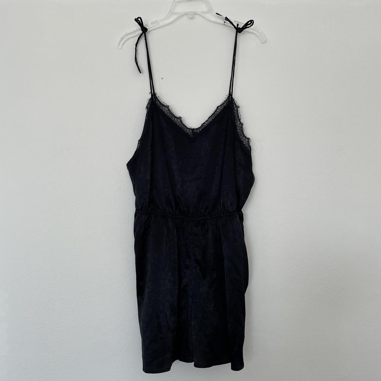 Women's Black Playsuit-romper | Depop