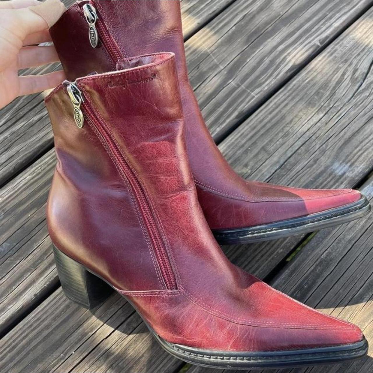 Vintage on sale red boots