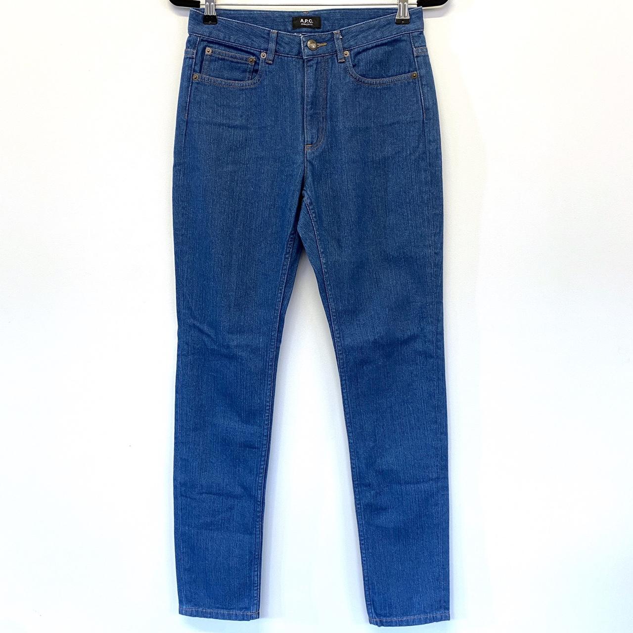 NWT 235 APC Jean Droit indigo high waist straight... Depop