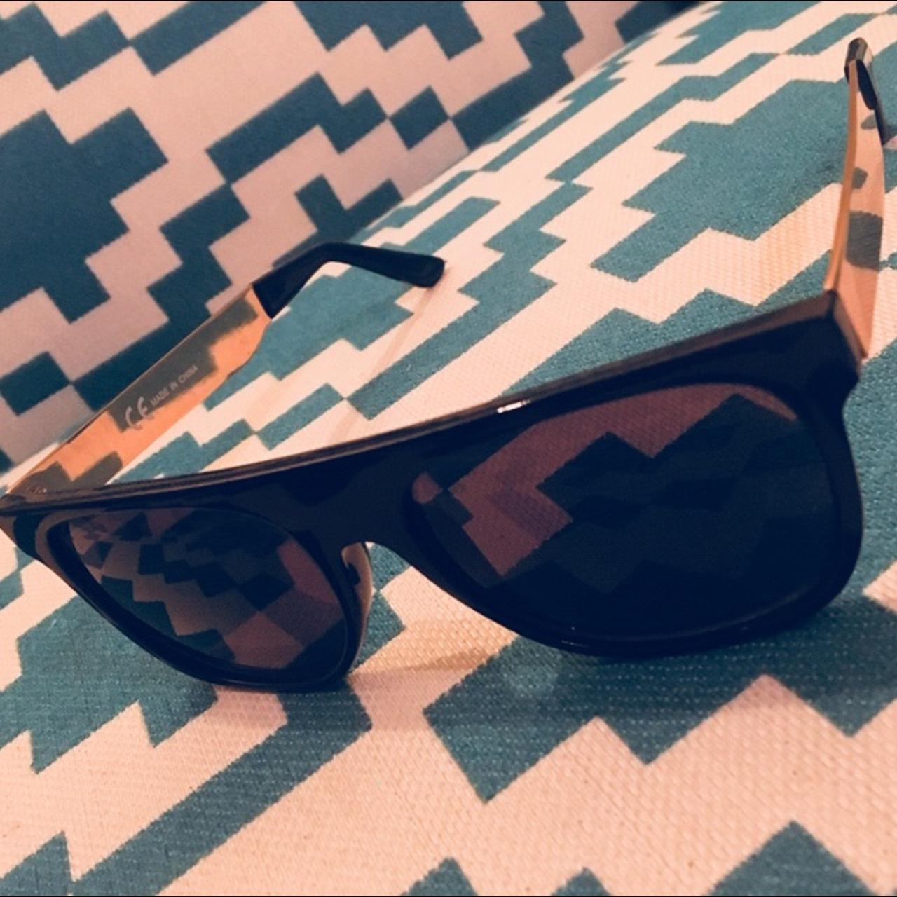 Topshop skinny rectangle sunglasses in tort - ShopStyle