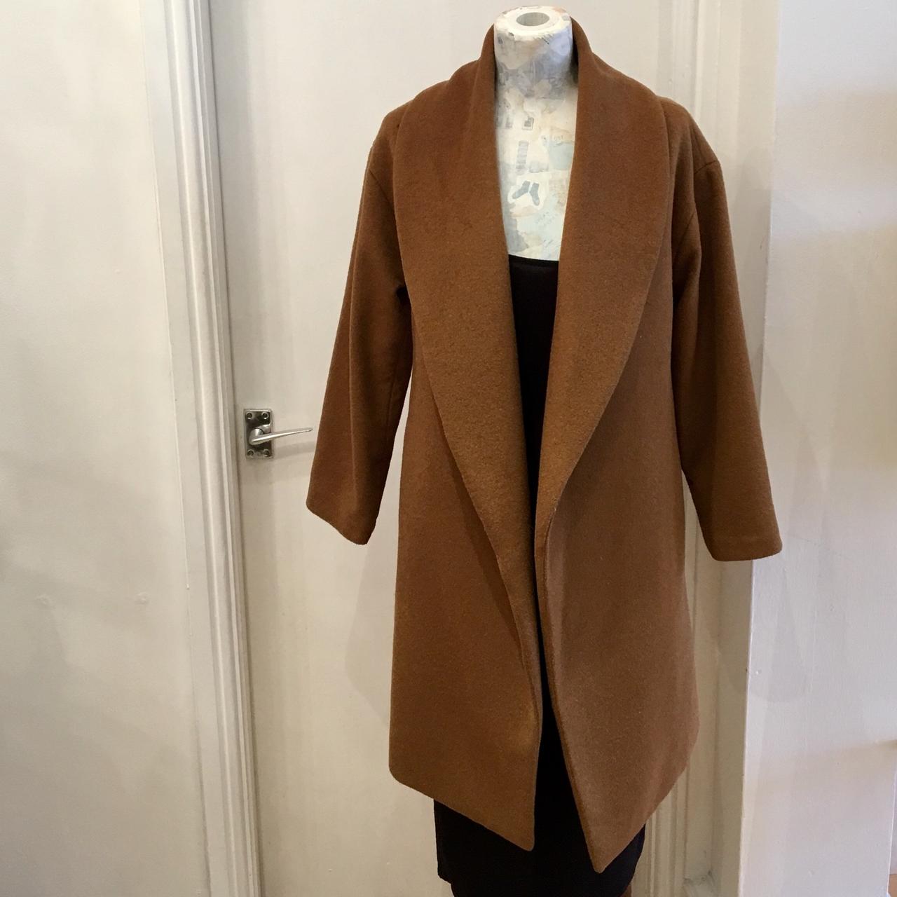 H&m camel hot sale coat women's