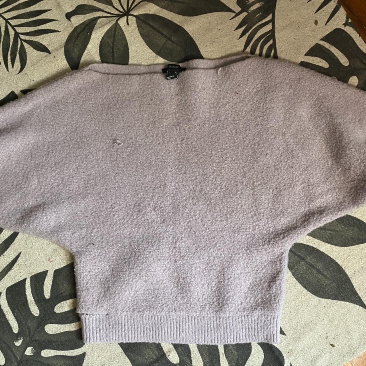 Lavender off the shoulder sweater. Forever 21 brand Depop