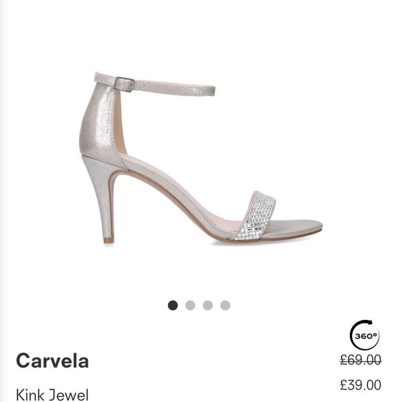 carvela silver heels