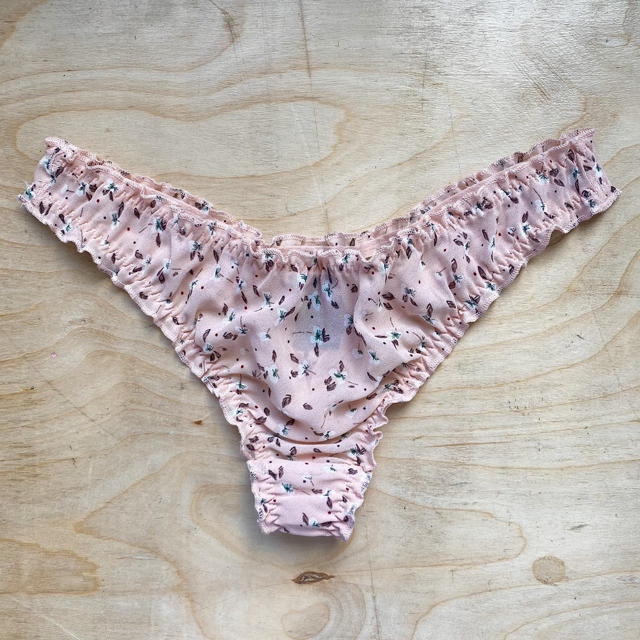 Mesh frilly floral thong, so cute 🥰 very comfortable... - Depop
