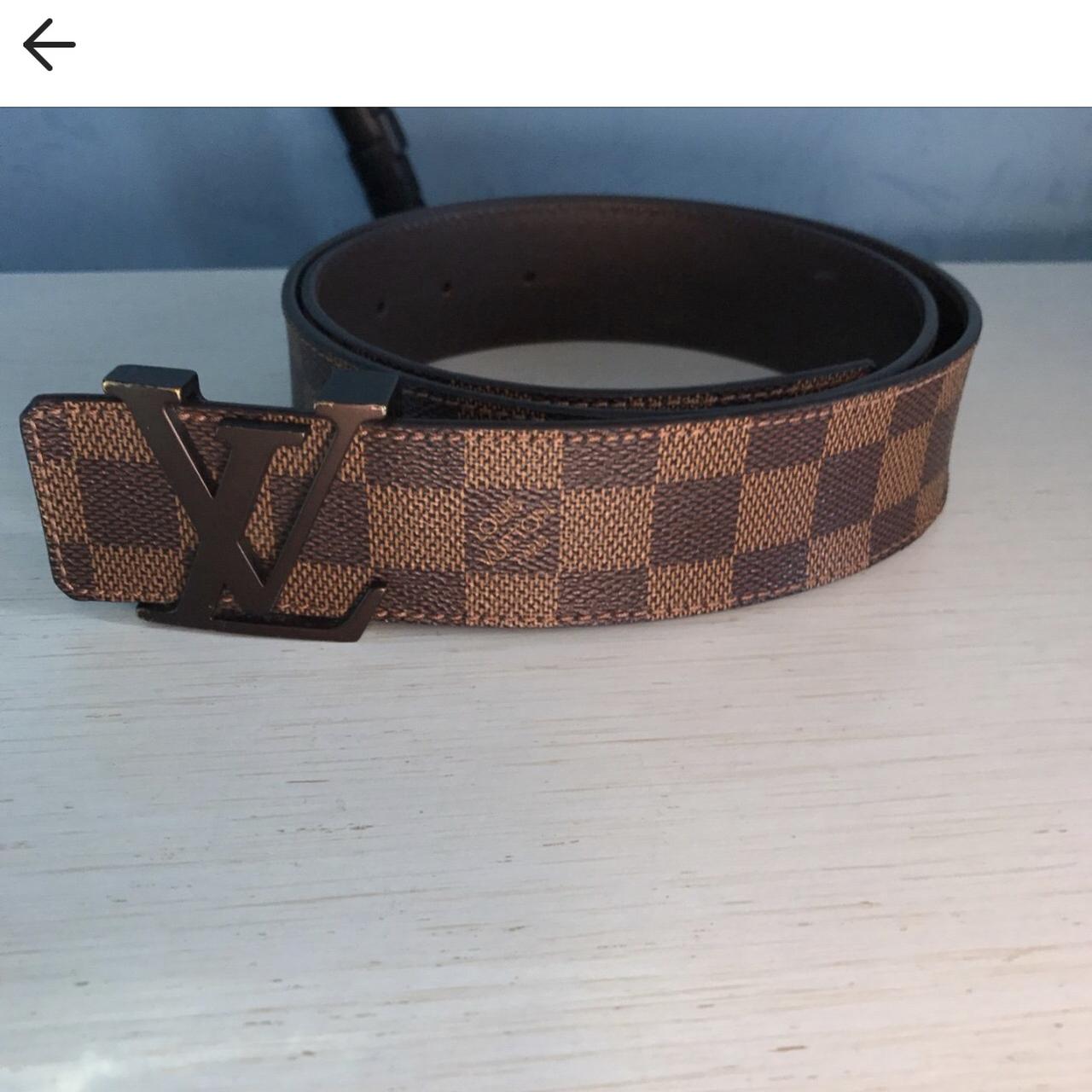 Cintura Louis Vuitton scacchi marrone misura 90/36 - Depop