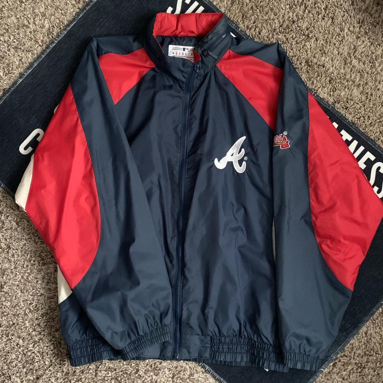 Vintage Atlanta Braves Windbreaker Jacket super... - Depop