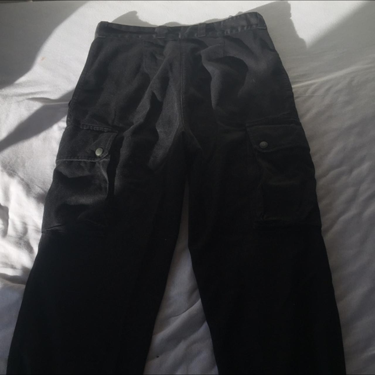 Urban outfitters Black cargos with olive green... - Depop