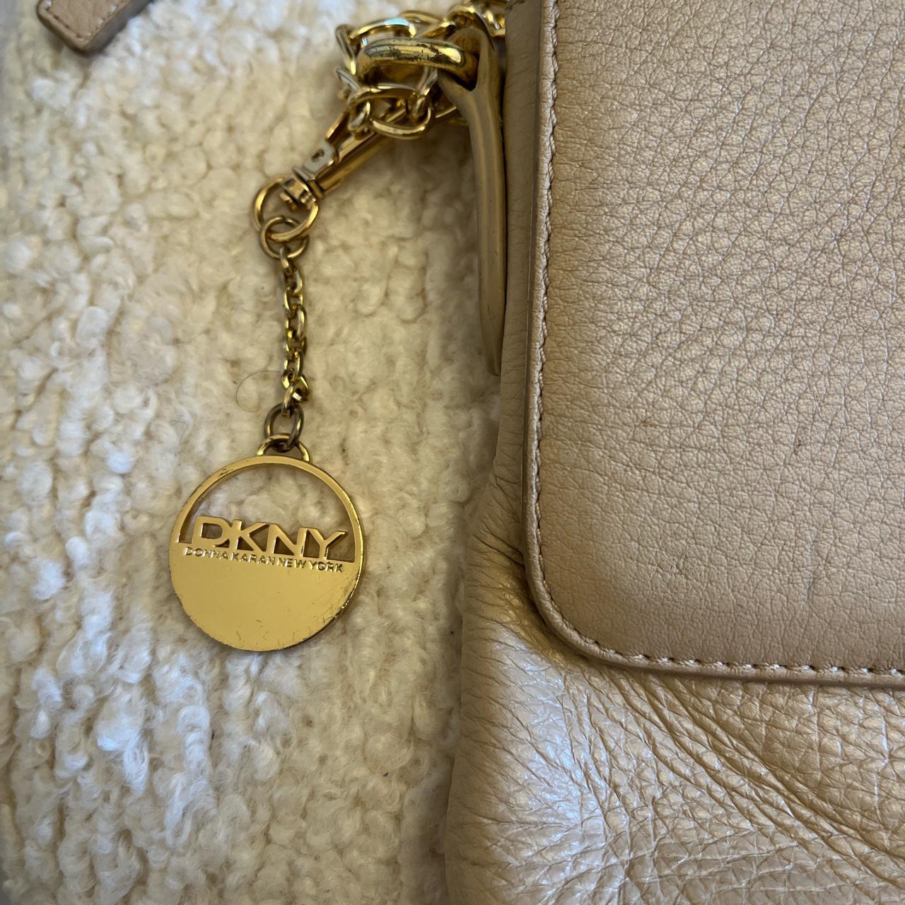 Dkny saffiano leather bag with gold hardware Bought - Depop