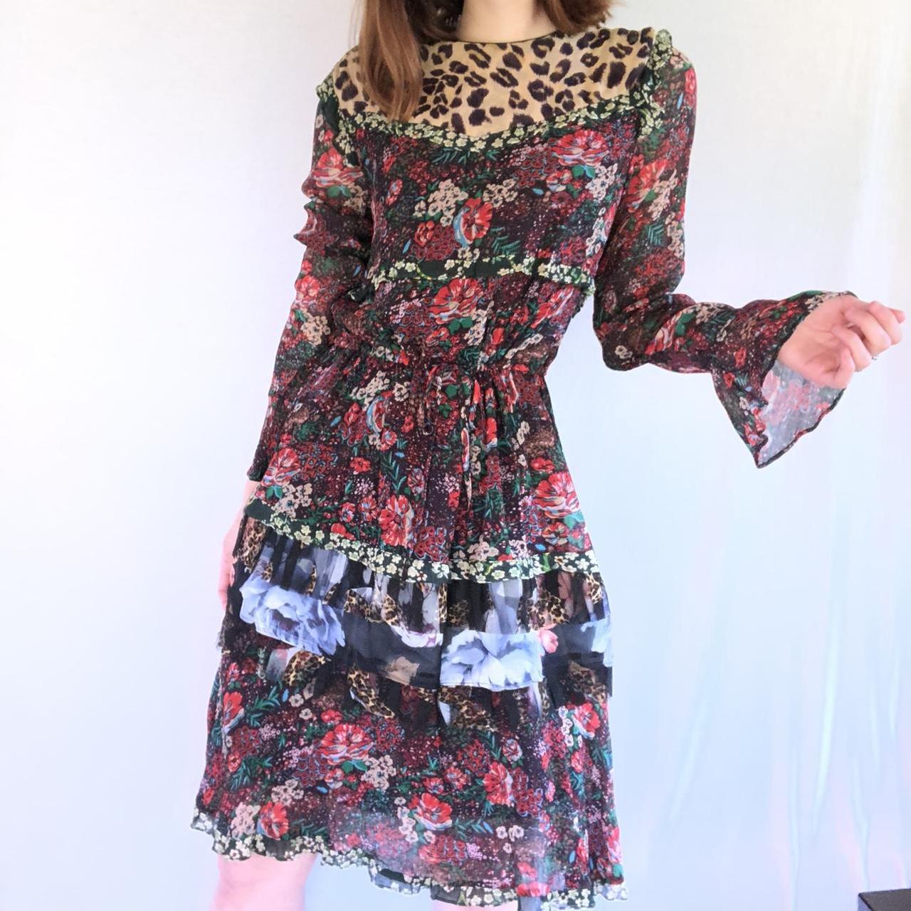Product Image 1 - Beautiful multi-patterned layered chiffon dress.
