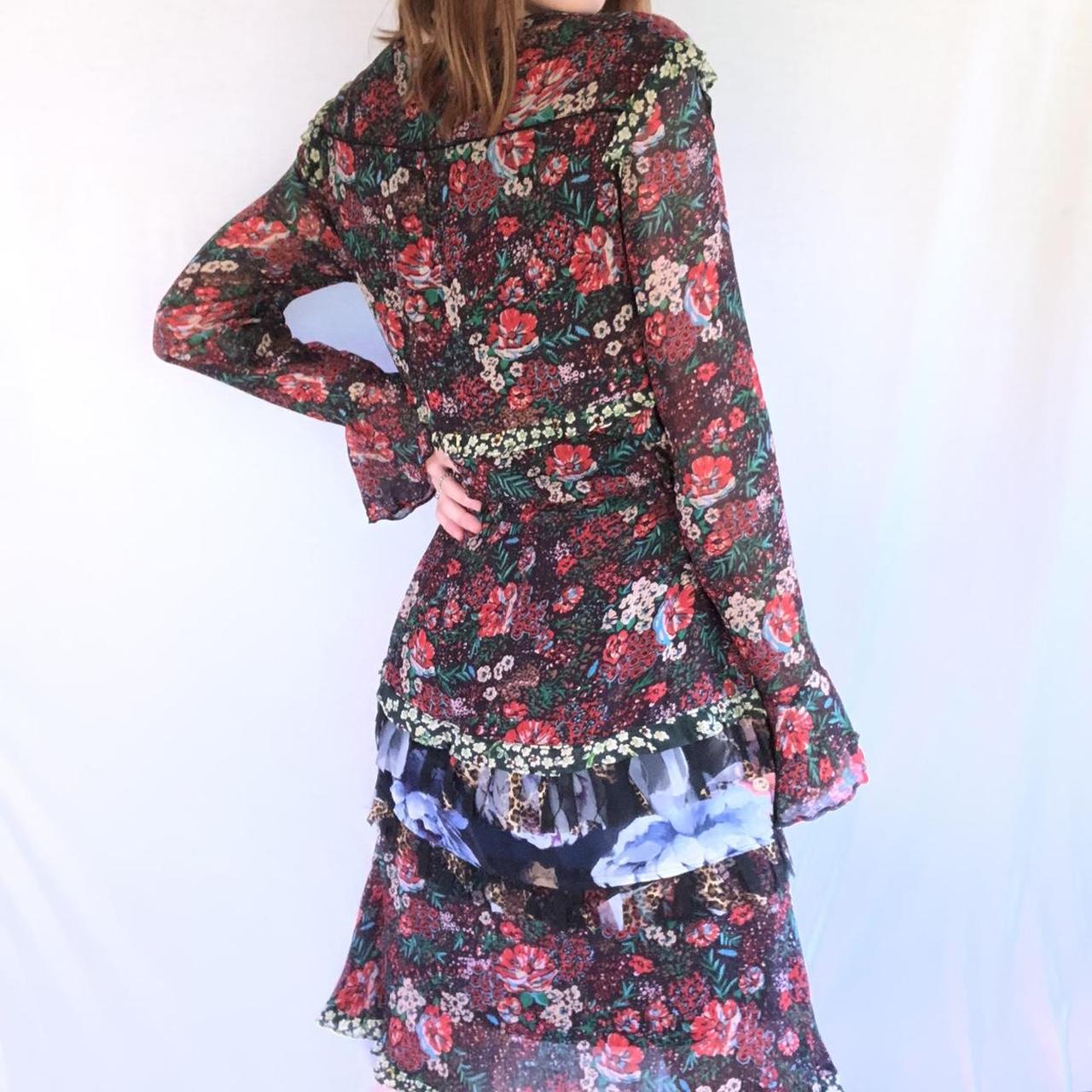 Product Image 3 - Beautiful multi-patterned layered chiffon dress.