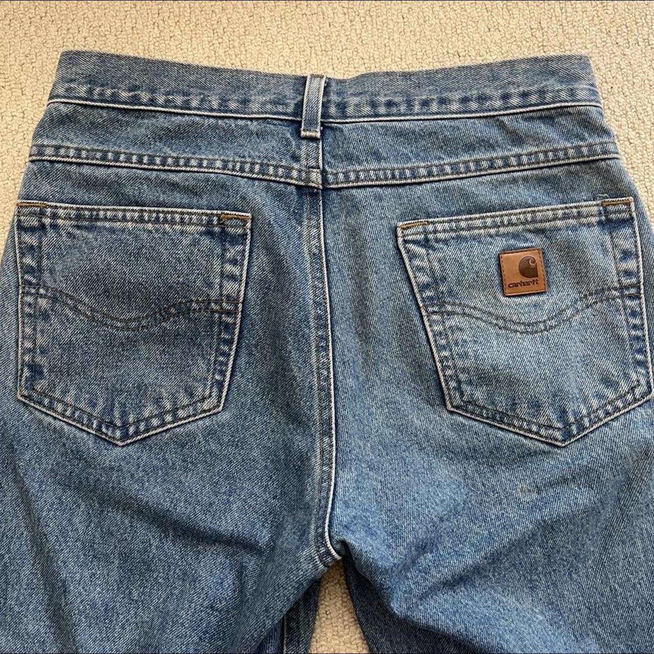 Carhartt Blue Denim Jeans Loose Fit But So... - Depop