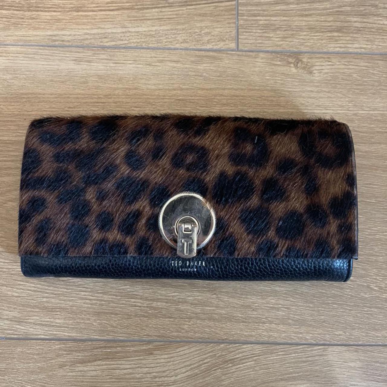 Ted Baker leopard print purse in excellent condition... - Depop