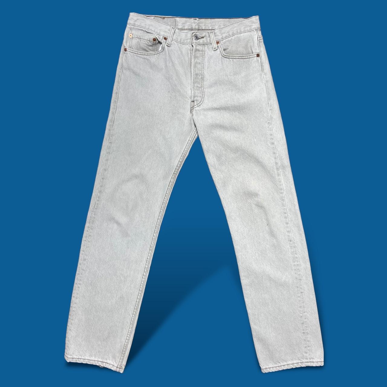 Vintage Levis 501 Jeans Coloured Regular Fit Denim Grey/Grey Blue/Light  Grey