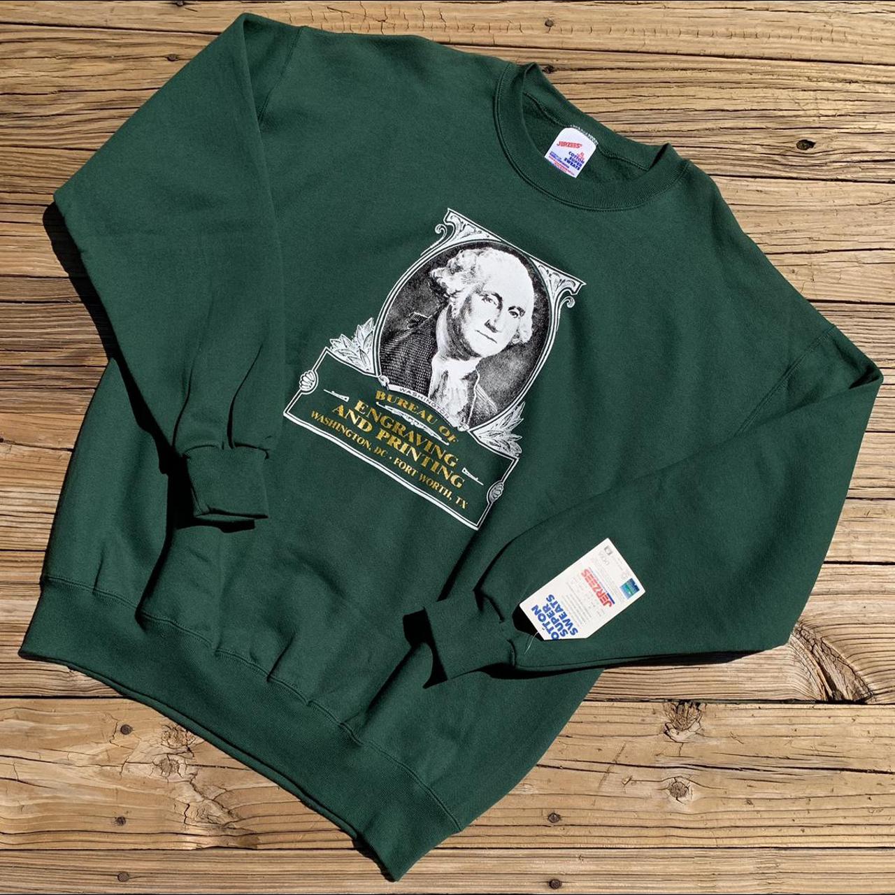 Jerzees Men's Green Sweatshirt | Depop