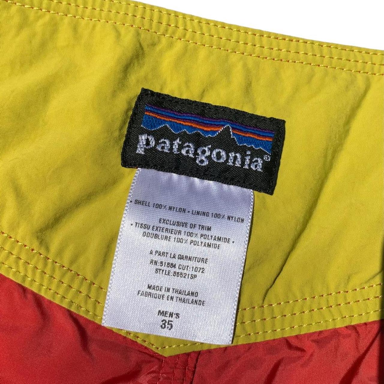 Patagonia Red and Yellow Board Men’s Shorts. In... - Depop