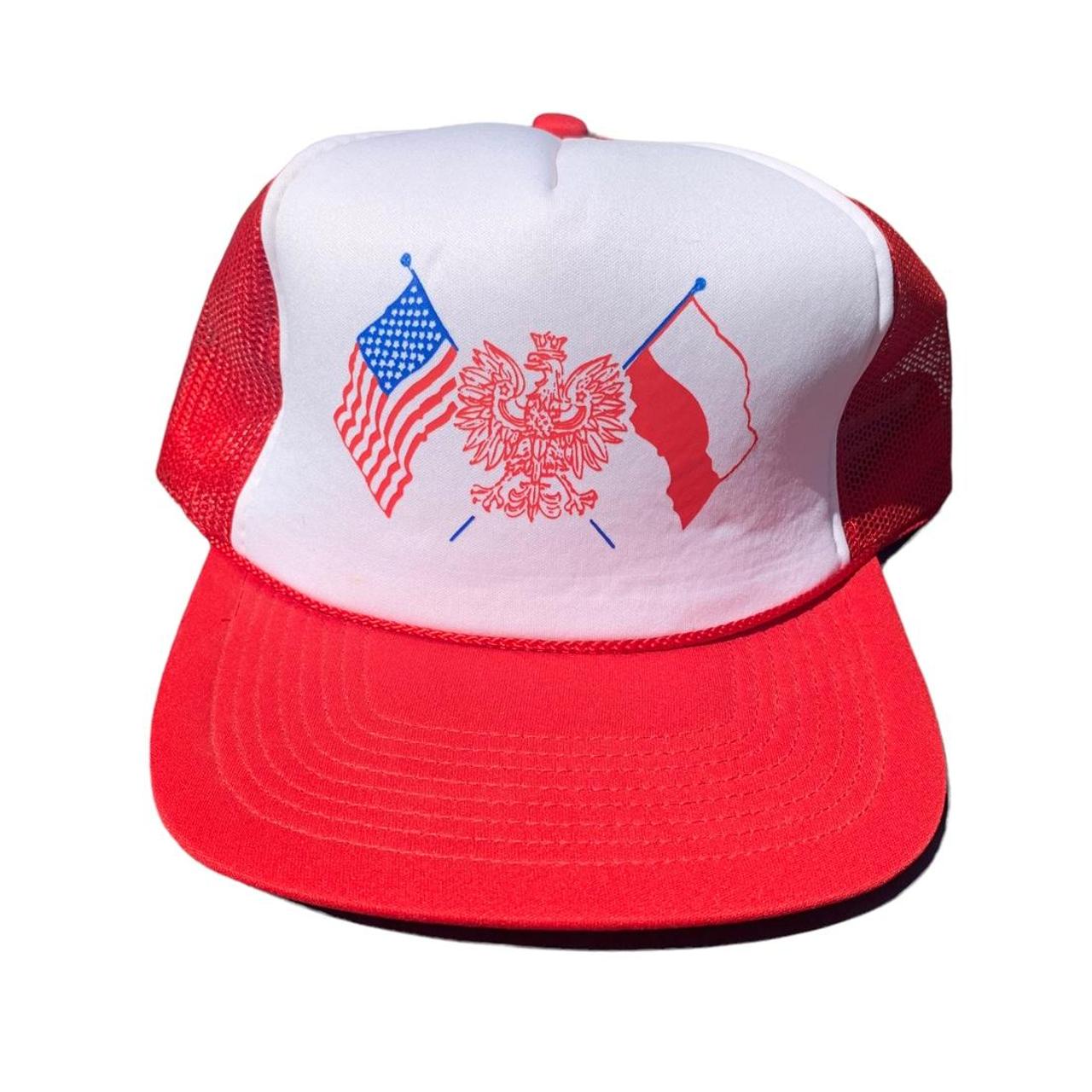 Vintage 80’s USA Poland Polska Trucker Hat Cap. In... - Depop