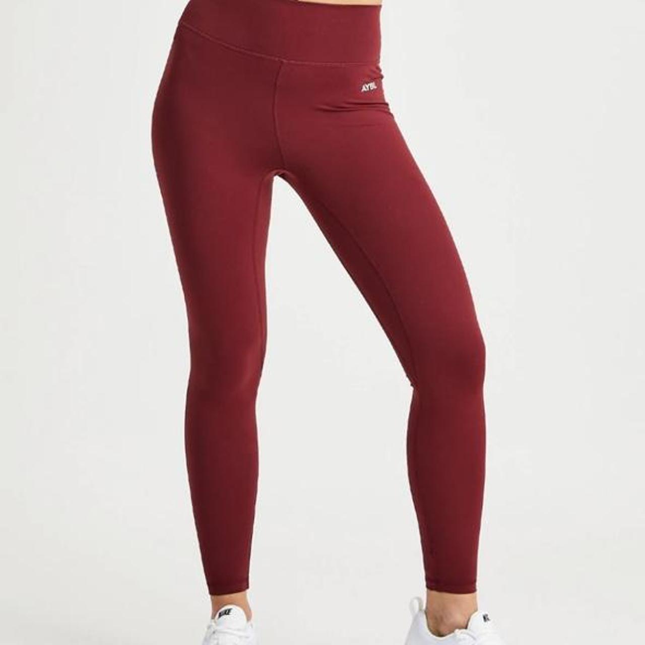 AYBL mauve wine gym leggings size s perfect condition Depop